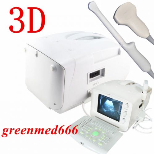 Digital ultrasound scanner machine +convex +transvaginal transducer 2 probes 3d for sale