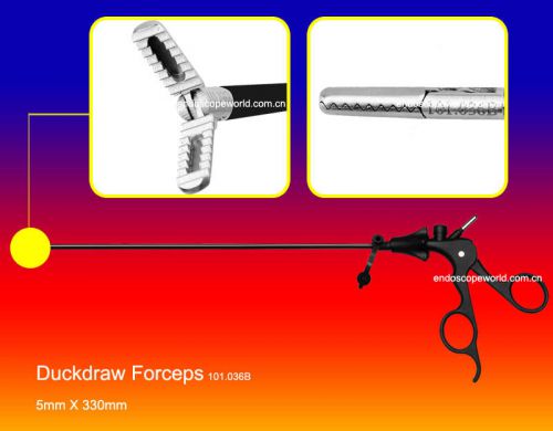 Brand New DuckDraw Laparoscopic Forceps 5X330mm 103 Laparoscopy