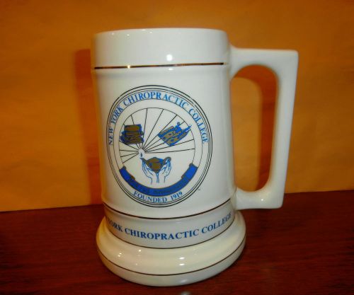 NEW YORK CHIROPRACTIC COLLEGE Founded 1919  Ceramic Stein  MADE IN USA