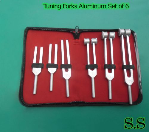 Tuning Forks Aluminum Set of 6 Frequencies Surgical Instruments Supply
