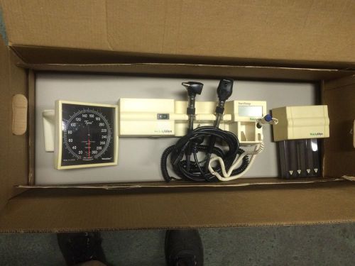 Welch Allyn 767  w/otoscope,opthalmoscope,thermometer, b/p unit and dispenser