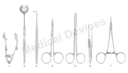 Enucleation ophthalmic eye instruments cataract surgery set 7 pcs for sale