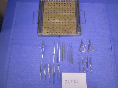 Sparta weck i-tech and more eye surgical instrument set with tray (lot of 20) for sale