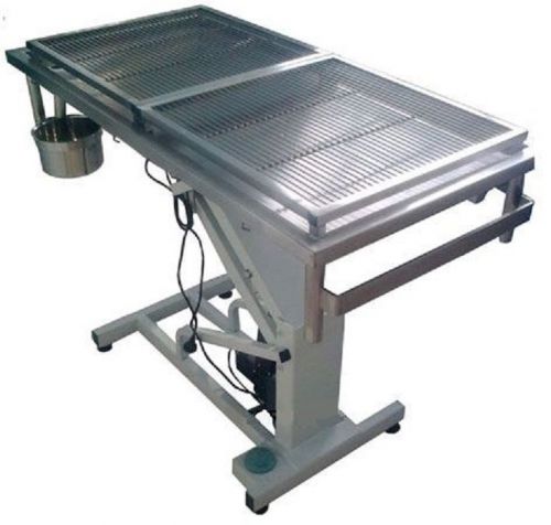 Veterinary surgical table dh04 electric lift removable wire mesh ss top new for sale