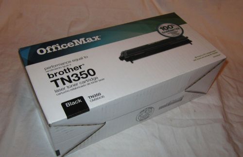 SEALED OFFICE MAX / BROTHER TN350 REPLACEMENT BLACK LASER TONER CARTRIDGE