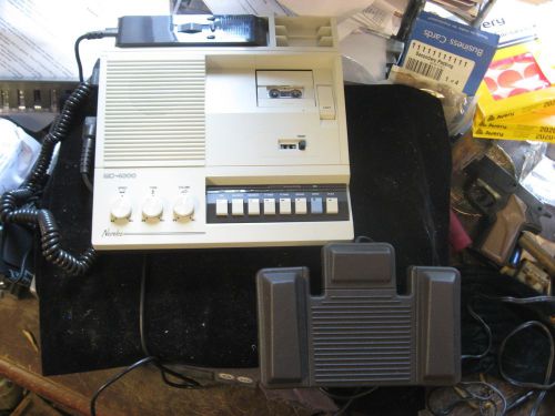 Norelco mc4000 transcriber dictaphone w/ microphone &amp; foot pedal for sale