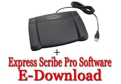 NEW Express Scribe Transcription Foot pedal with Software