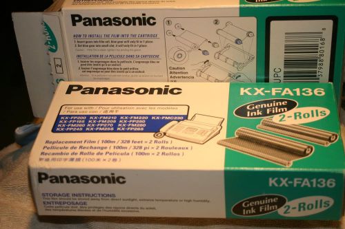 Panasonic KX-FA136 INK FILM ROLLS      1 &amp; 1/2 BOX    3 ROLLS TOTAL