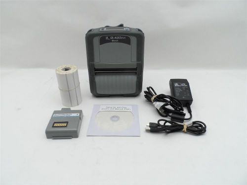 Zebra QL 420 Plus Q4C-LUBA0000-00 Bluetooth 4&#034; Label/Receipt Printer w/ Charger