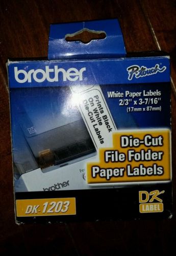 Brother  P-Touch Die-Cut File Folder Paper Labels DK-1203 NIB