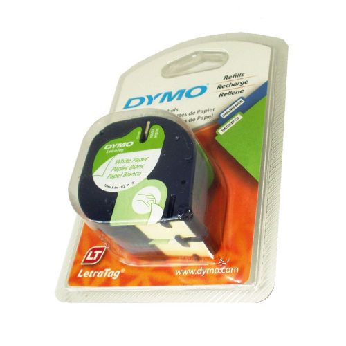 2pk dymo letratag letra tag electronic labelmaker refill tapes 1/2wx13l (10697) for sale
