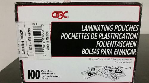 Gbc laminating pouches 5 mil. 3 1/2&#034; x 5 1/2&#034; 3740471 index card size *new* for sale