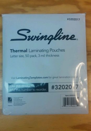 Swingline Thermal Laminating Pouch, Letter Size, Standard Thickness, 100/Pack