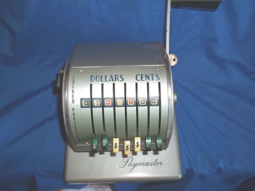 Vintage paymaster printing, embossing check protector x-550 key and org cover for sale