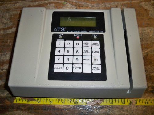 ATS Series 2200 Time Clock No Back Cover No Power Cable For Parts or Repair