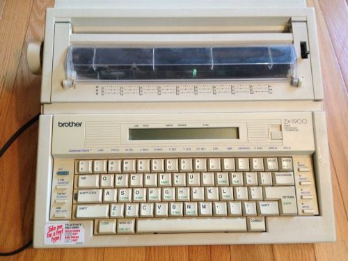 Vintage Brother ZX-1900  Word Processor Typewriter Good Condition Ink Correction