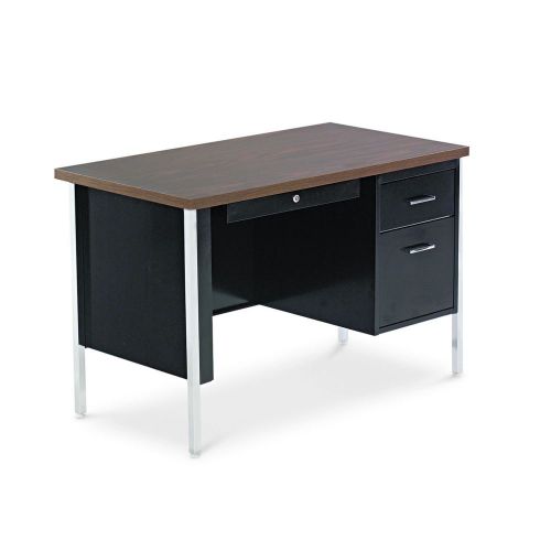 NEW ALERA ALESD214824BW Single Pedestal Steel Desk, Metal Desk, 45 1/4w x 24d x