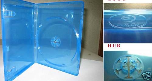 100 Blu-Ray Disc Single DVD Case Movie Box Blue BL8M
