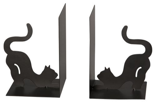 Miles kimball cat metal bookends, black  for sale