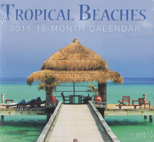 2015 TROPICAL BEACHES Mini Calendar NEW &amp; SEALED Scenic Outdoor Nature Islands