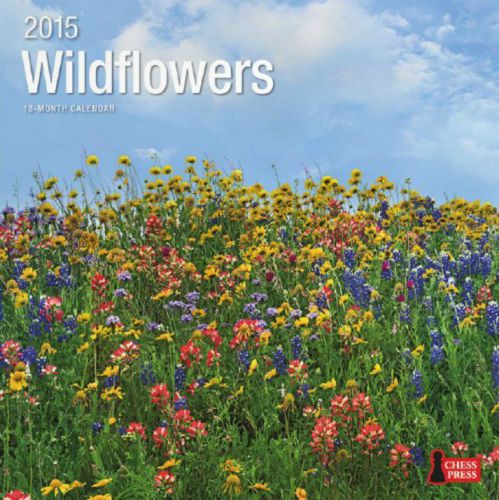 18-Month 2015 WILDFLOWERS Wall Calendar NEW SEALED Scenic Outdoor Nature Flowers