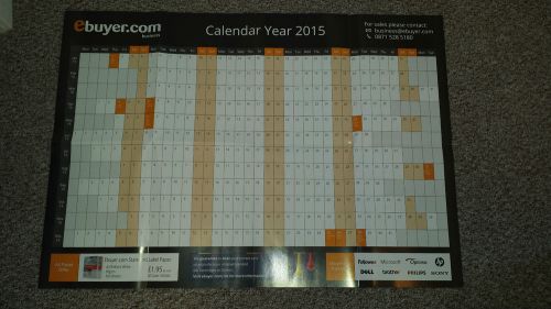 2015 YEAR VIEW OFFICE WALL PLANNER A1 LARGE