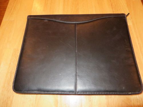 Black FORAY Padfolio Zippered Planner with Calculator, EUC