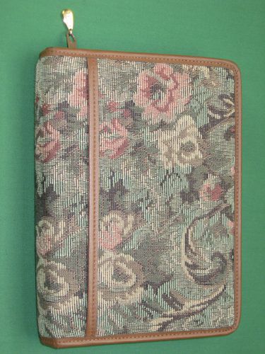 COMPACT 1.0&#034; Rolfs Planner FLORAL TAPESTRY ORGANIZER Binder Franklin Covey 9066