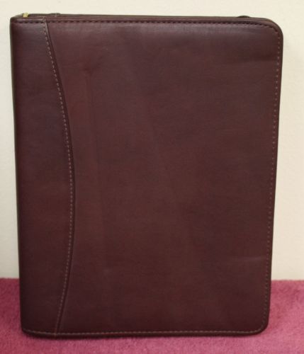Classic brown burgundy franklin quest  nappa leather  planner  1.5 &#034;  7- ring for sale