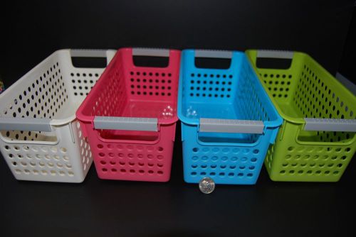 Lot Of 4 pc Hard Plastic Organizers Storage Container 11.5&#034;x5.5&#034;x5&#034;Free Shipping