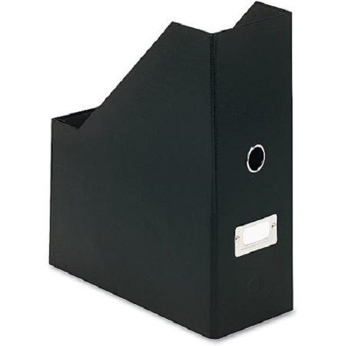 Snap-n-store heavy-duty fiberboard magazine file w/pvc laminate, black for sale