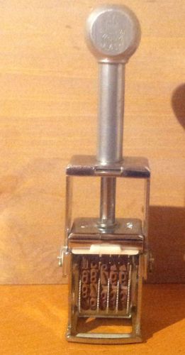 Vintage Trodat Hand Stamp Self Inking M 450 Chrome Austria Made Retail Grocery