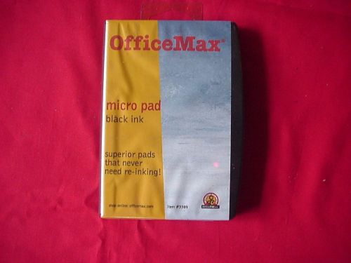 OFFICE MAX MICRO PAD BLACK INK PAD #3389 NEW IN A UNOPENED PACKAGE