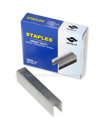 2x heavy-duty (23/17) good quality staples 1000 count per box for office home for sale
