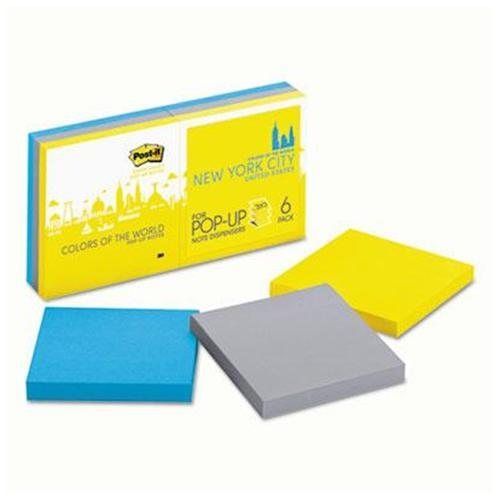 Post-it® super sticky colors of the world new york pop-up notes, 3 x 3, assorted for sale