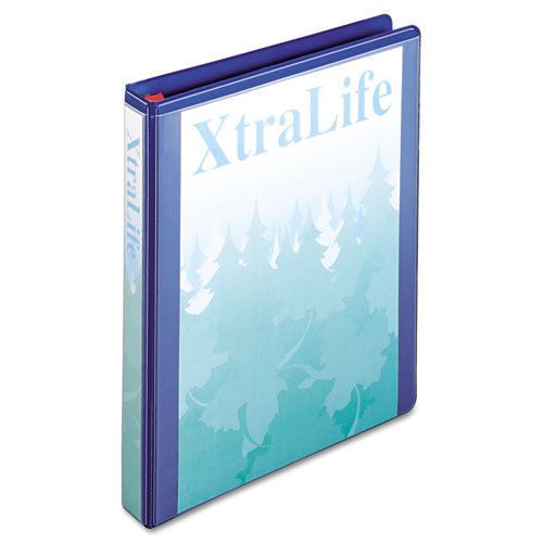Xtralife clearvue non-stick locking slant-d ring binder, 1&#034;, blue for sale