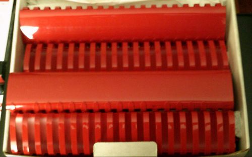 Qty = 200 pcs - ibico - red  - 2&#034;(19 ring) - binding combs -new! for sale