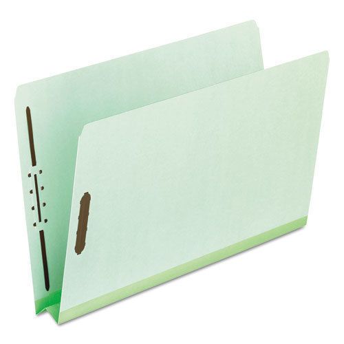 Pressboard folders, 2 fasteners, 2&#034; expansion, full cut, letter, green, 25/box for sale