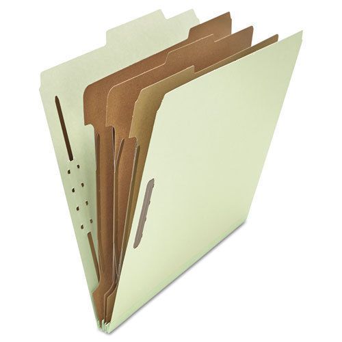 Pressboard classification folder, letter, eight-section, gray-green, 10/box for sale