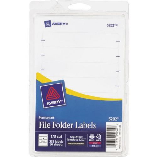 Avery Products 05202 Filing Label-252PK WHT FILING LABEL
