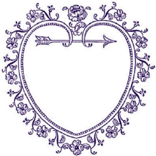 30 Custom Vintage Purple Heart Personalized Address Labels