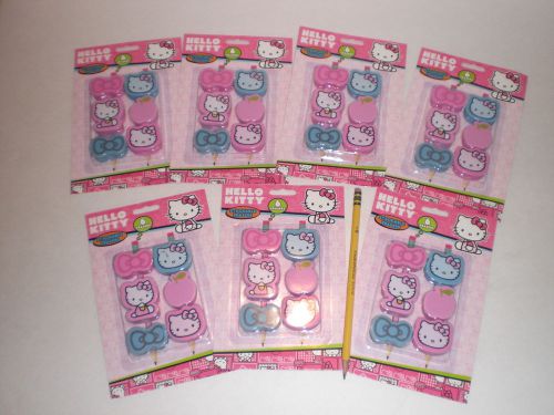 HELLO KITTY STACKABLE ERASERS LOT OF 7 PACKS