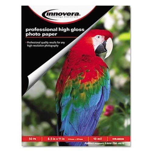 Innovera 99550 high-gloss photo paper, 8-1/2 x 11, 50 sheets/pack for sale