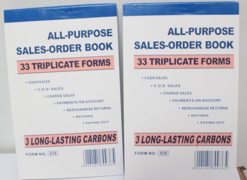 SALES-ORDER BOOK 33 TRIPLICATE FORM (pack of 2) ALL-PURPOSE