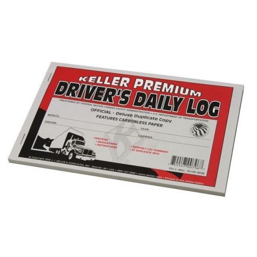 Keller Premium Driver&#039;s Daily Log  Carbonless and Drivers load notebook