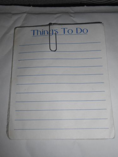 VTG 7 Page Pad &amp; 7 Loose Pages (14 Pages Total) - Things To Do List  - 3.5&#034;X4.5&#034;