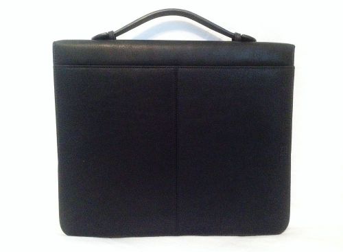 $ 80 Wilsons Black Leather Top Handle 3 Ring Notepad Portofolio