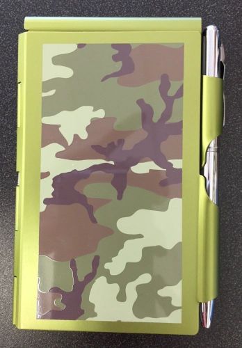 Wellspring Flip Note w/Pen - Green Camouflage #1627 - NEW