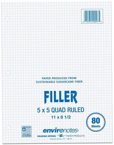 Graph ruled garcane filler paper 11 x 8.5 sheets 20097 for sale