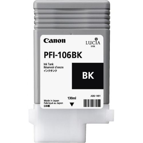 CANON LASER - CONSUMABLES 6621B001 PFI106BK PIGMENT INK TANK 130ML